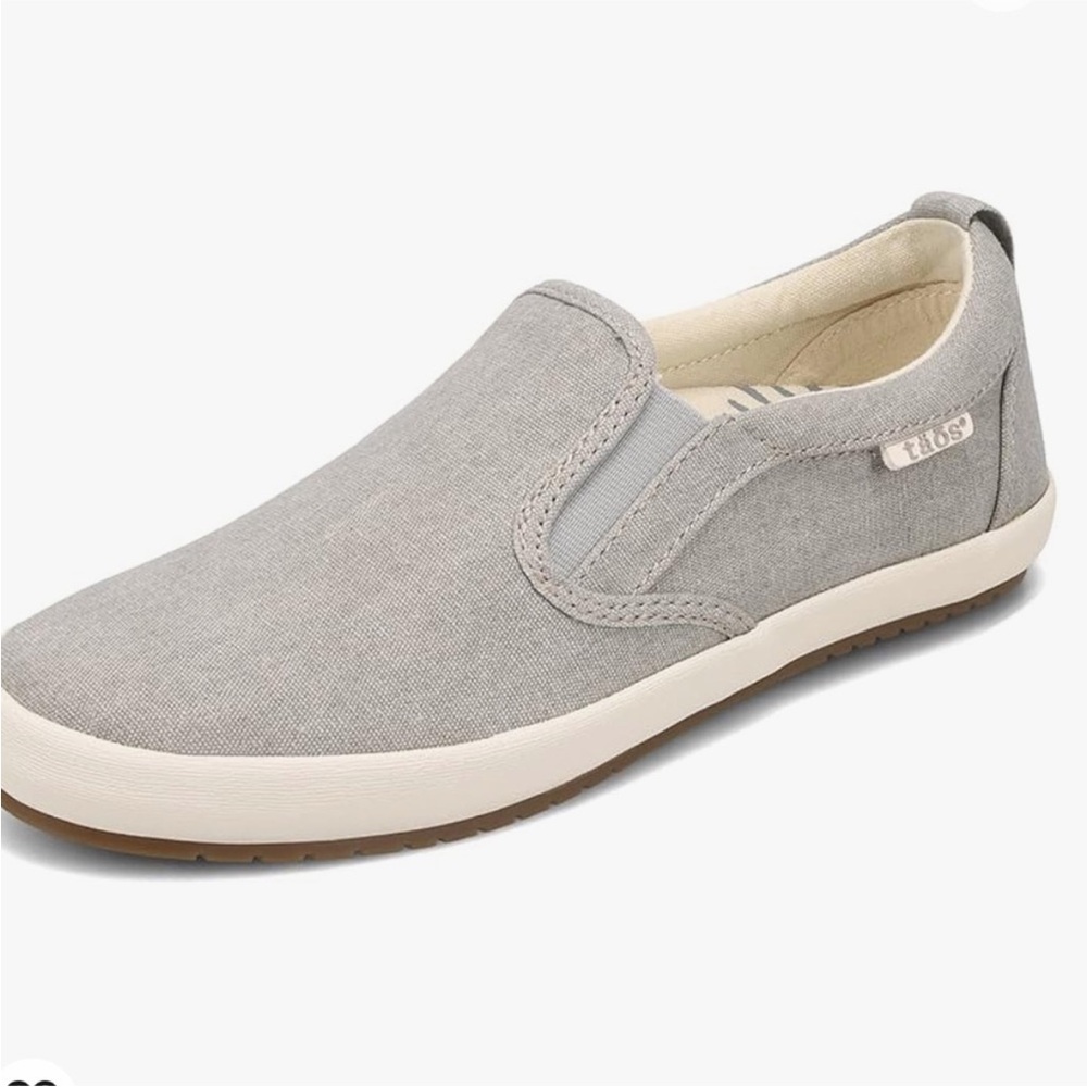 Taos Footwear Slip-On Sneakers in Gray and White